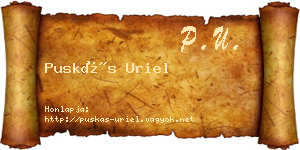 Puskás Uriel névjegykártya
